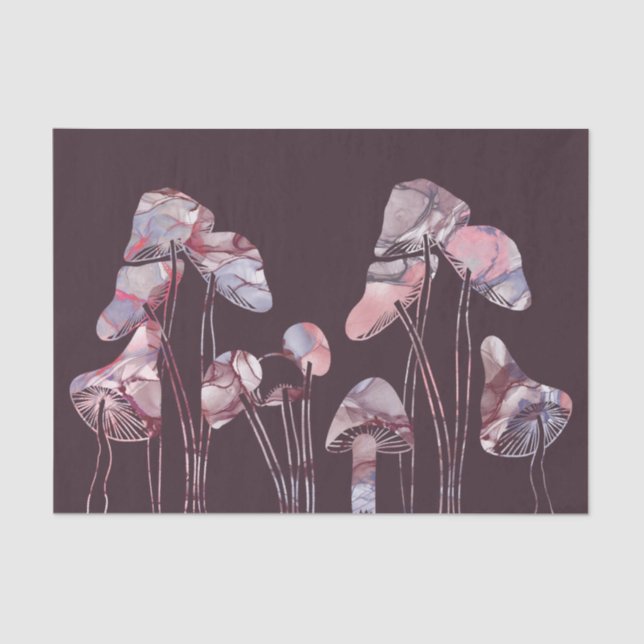 Papel De Seda Hongos de tinta morada (Anverso)