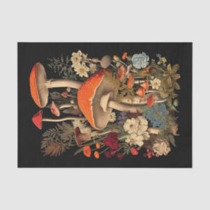 Papel De Seda Hongos entre el Ilustracion de las flores de Bonit