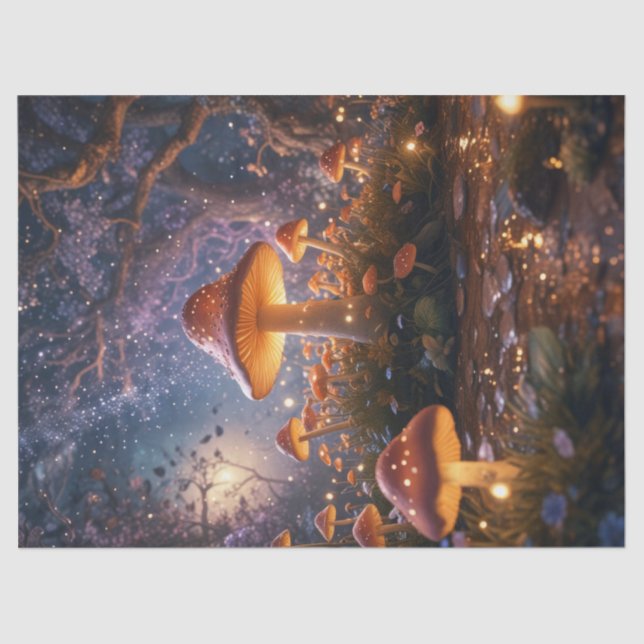 Papel De Seda Hongos Fairy Encantados (Anverso)