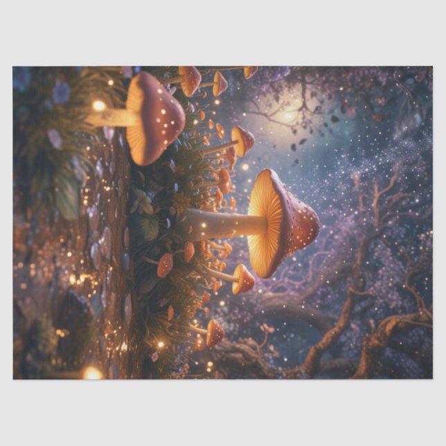 Papel De Seda Hongos Fairy Encantados (Anverso)
