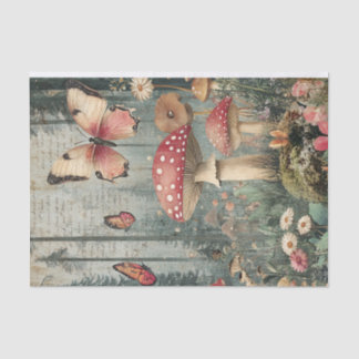 Papel De Seda Hongos Fairy Gothic Garden Decoupage