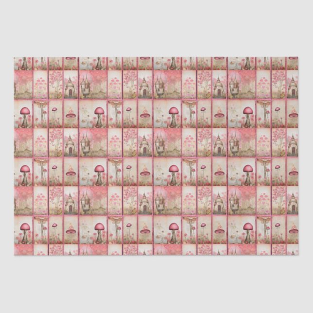 Papel De Seda Hongos rosados (Anverso)