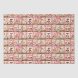 Papel De Seda Hongos rosados