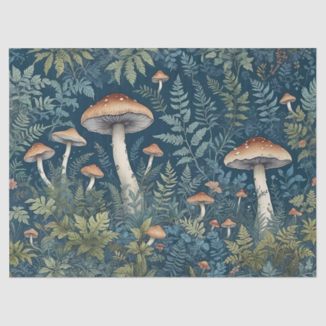 Papel De Seda Hongos y helechos (Anverso)