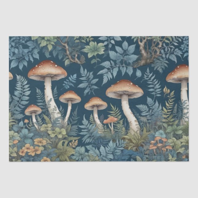 Papel De Seda Hongos y Helechos (Anverso)