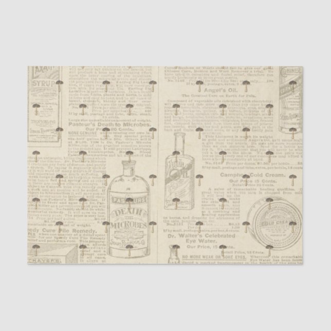 Papel De Seda Honor con página de un periódico antiguo (Anverso)