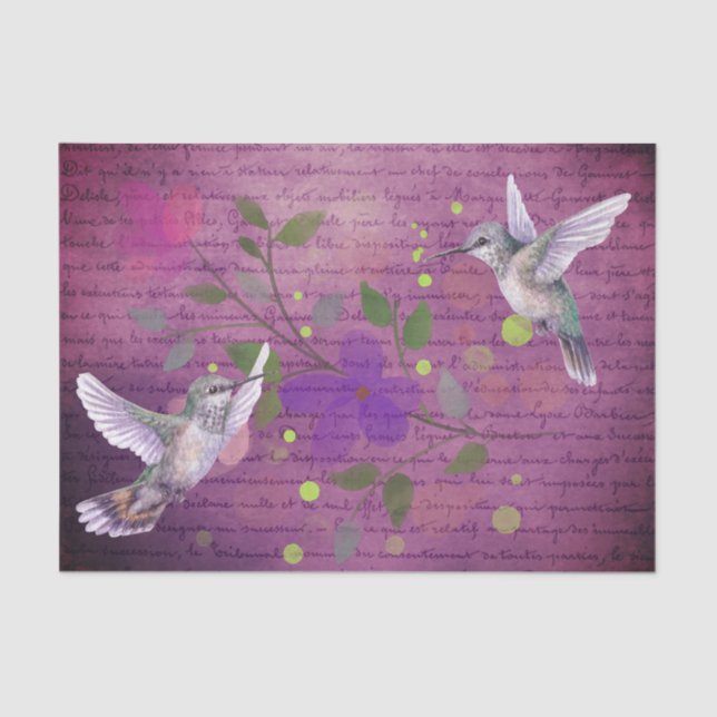 Papel De Seda Hora de primavera Desconexión de Hummingbird (Anverso)