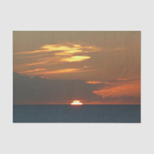 Papel De Seda Horizon Sunset Colorous Seascape Photography (Anverso)
