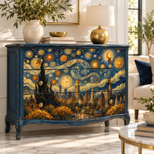 Papel De Seda Horizonte de Manhattan estrellado
