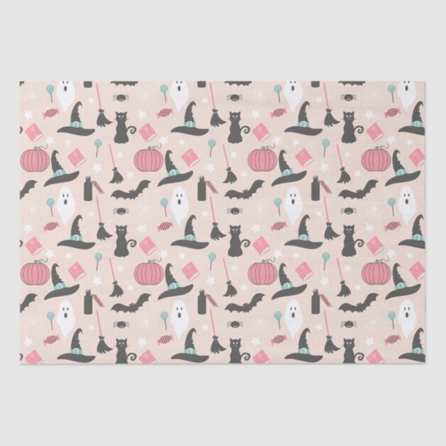 Papel De Seda Horrible cumpleaños de Halloween (Anverso)