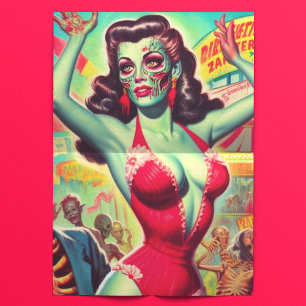 Papel De Seda Horror Zombie Pinup