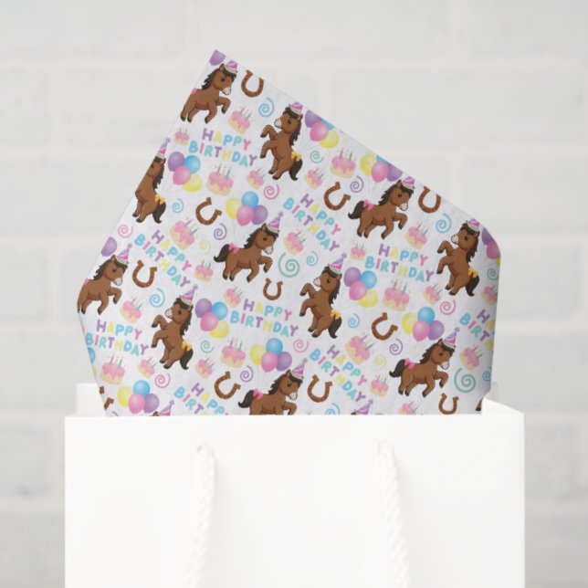 Papel De Seda Horse Tissue Paper (Bolsa de regalo)