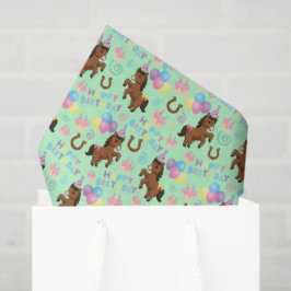 Papel De Seda Horse Tissue Paper in Green