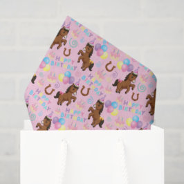 Papel De Seda Horse Tissue Paper in Pink