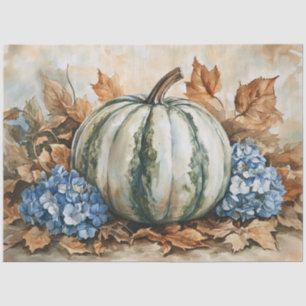 Papel De Seda Hortensia Azul de Calabaza Heirloom