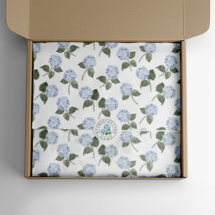 Papel De Seda Hortensia Azul Floral en Flor