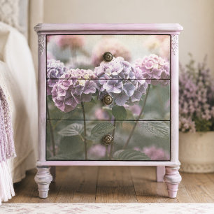 Papel De Seda Hortensia decoupage con pompón de lavanda polvorie