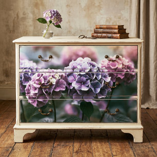Papel De Seda Hortensia decoupage con pompón de lavanda polvorie