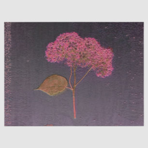 Papel De Seda Hortensia Floral Metalizado Vintage Primer Plano