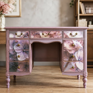 Papel De Seda Hortensia Malhumorada Polvorienta Rosa Malva Decou