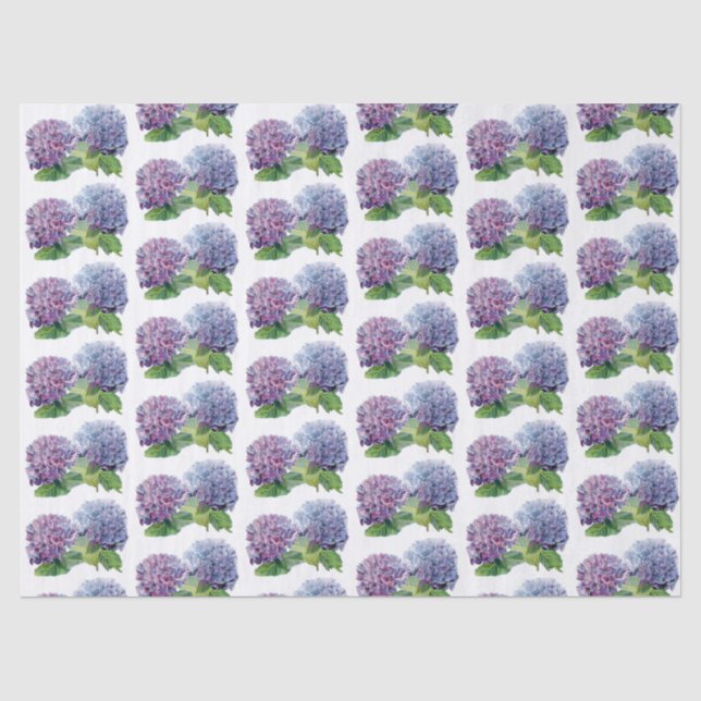 Papel De Seda Hortensias azules (Anverso)