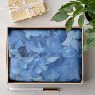 Papel De Seda Hortensias Azules Flores Reales 