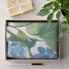 Papel De Seda Hortensias Azules | Hermoso Jardín Floral