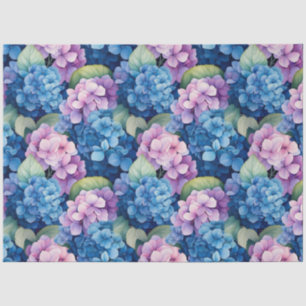 Papel De Seda Hortensias azules rosadas decoupage 