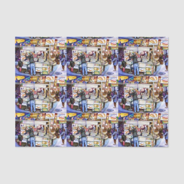 Papel De Seda Hot Dog God, Nueva York (Anverso)