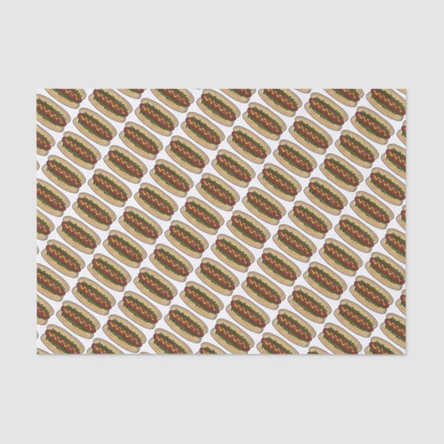 Papel De Seda Hot Dog Mustard Relish Frankfurter Hotdog Weiner (Anverso)
