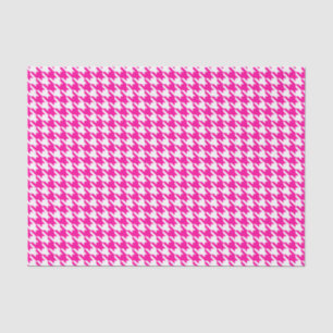 Papel De Seda Houndstooth moderno rosado en Emporiomoffa