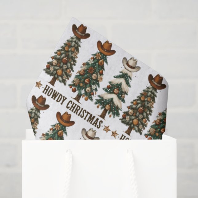Papel De Seda Howdy Christmas (Bolsa de regalo)