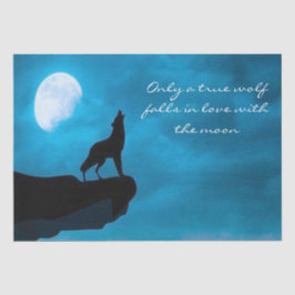 Papel De Seda Howling Wolf Decoupage