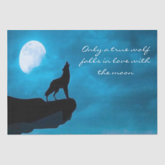 Papel De Seda Howling Wolf Decoupage