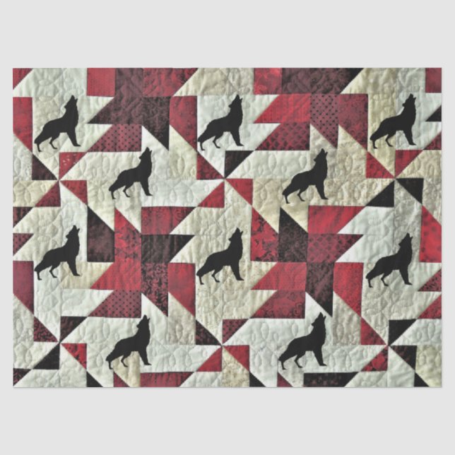 Papel De Seda Howling Wolf Quilt (Anverso)