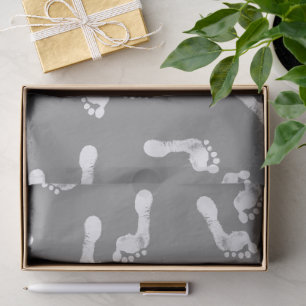 Papel De Seda Huella de Bebé Dulce Patrón Sin Costuras