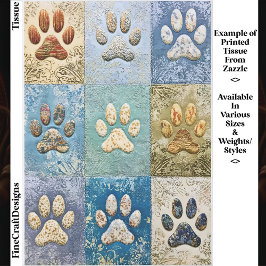 Papel De Seda Huella de patas de perro y gato en patchwork EN6 D