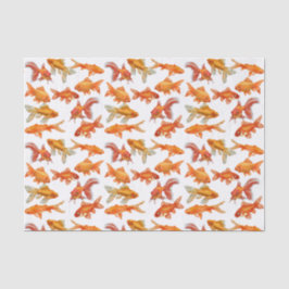 Papel De Seda Huella de peces dorados