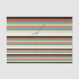 Papel De Seda Huella moderna verde Verde azulada