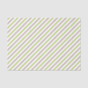 PAPEL DE SEDA HUELLAS DE DIAGONAL BLANCO DE TÁN VERDE