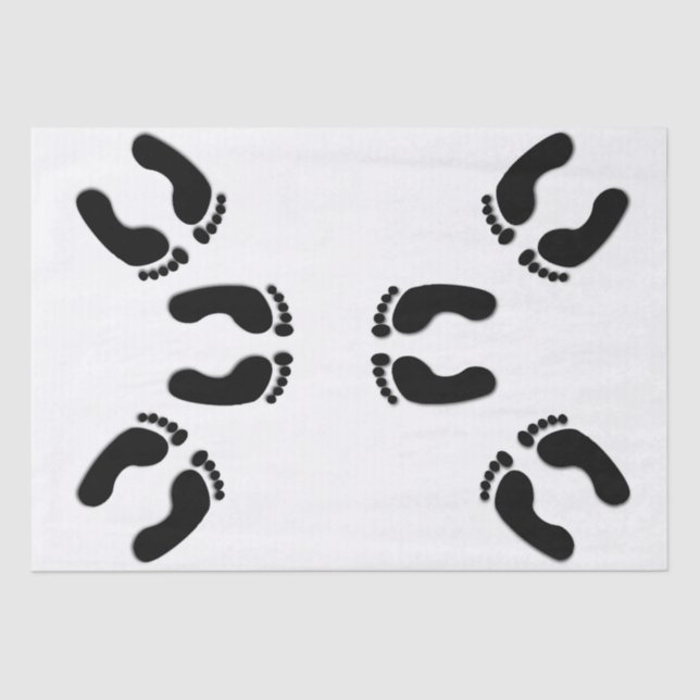 Papel De Seda Huellas de pies descalzos (Anverso)