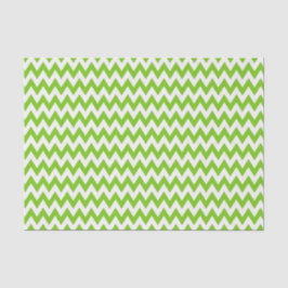 PAPEL DE SEDA HUELLAS DE ZIG ZAG VERDE Y BLANCA