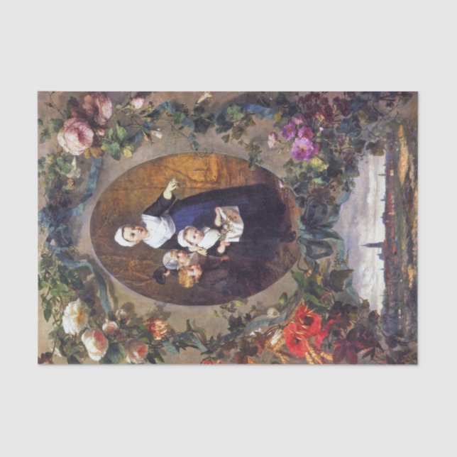 Papel De Seda Huérfanos de La Haya por Sientje Mesdag-van Houten (Anverso)