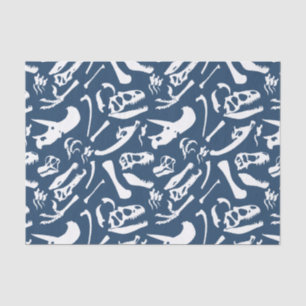 Papel De Seda Huesos de dinosaurio (azules)