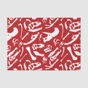 Papel De Seda Huesos de dinosaurio (rojo)
