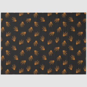 Papel De Seda Huesos Naranjas de Halloween modernos