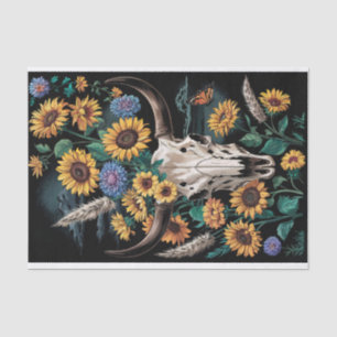 Papel De Seda Huesos y Flores, Flores Silvestres y Oeste Salvaje