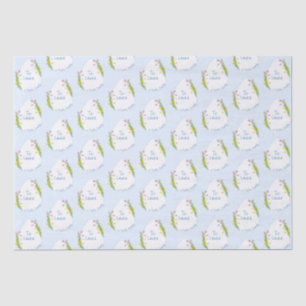 Papel De Seda Huevo de Pascua Floral Preppy Personalizado