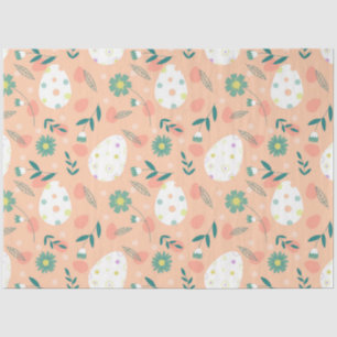 Papel De Seda Huevo feliz Naranja de Pascua