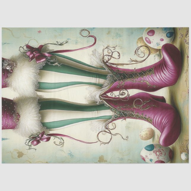 Papel De Seda Huevos de medias rayados de la Semana Santa desmor (Anverso)